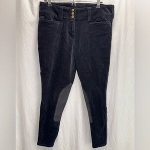 Ariat Equestrian Black Corduroy Mid Rise WomeyRiding Breeches Pants Size 30R